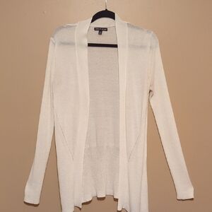Cable & Gauge Cream Open-Front Cardigan